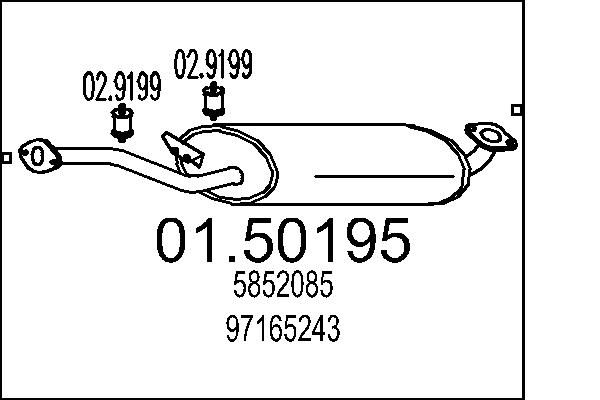 Tłumik środkowy MTS 01.50195