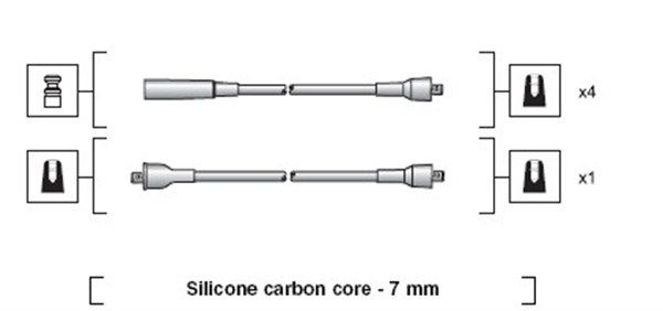 Zestaw przewodów zapłonowych MAGNETI MARELLI 941318111253