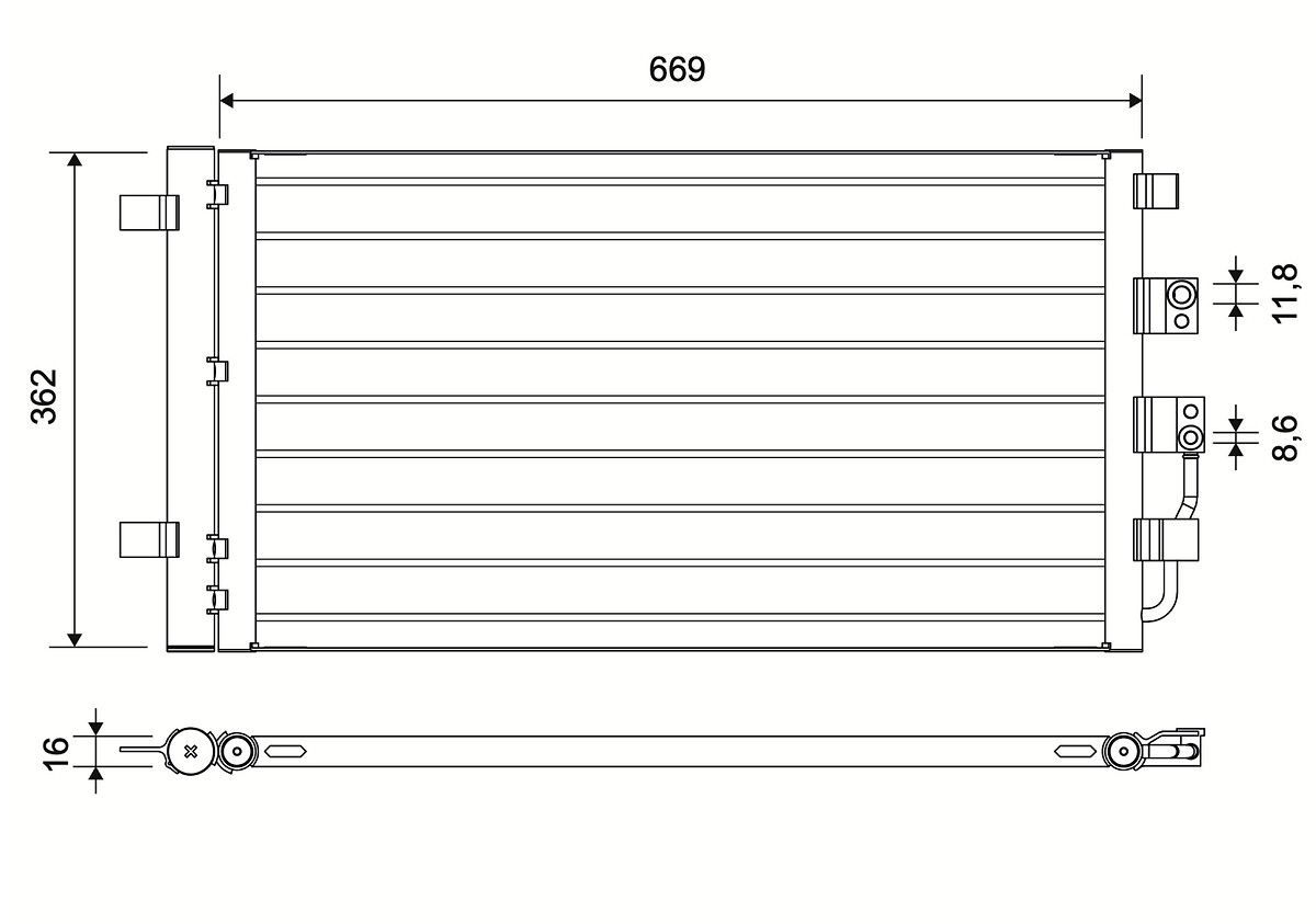 Condensator, climatizare VALEO 822767