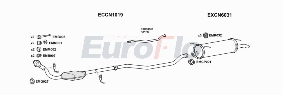 Układ wydechowy EUROFLO CNXAN183004B