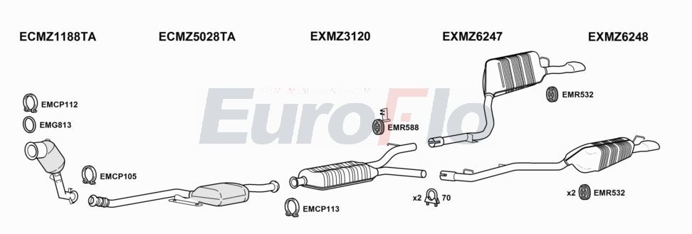 Układ wydechowy EUROFLO MZE25203001B