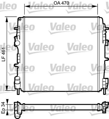 Chłodnica, układ chłodzenia silnika VALEO 732687
