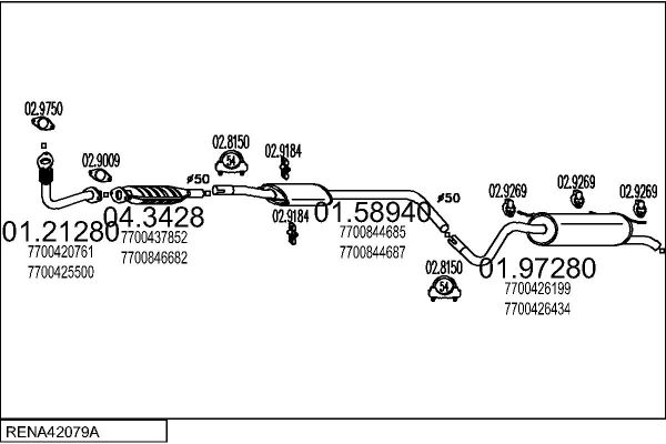 Układ wydechowy MTS RENA42079A005346