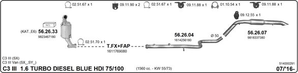 Układ wydechowy IMASAF 514000291
