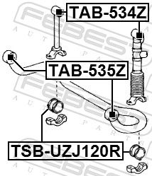 Levně Uložení, řídicí mechanismus FEBEST TAB-535Z