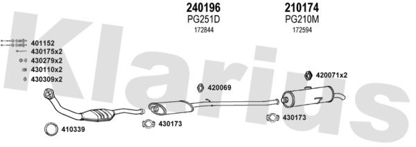 Układ wydechowy KLARIUS 630368E