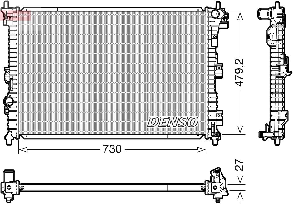 Radiator, racire motor DENSO DRM10112