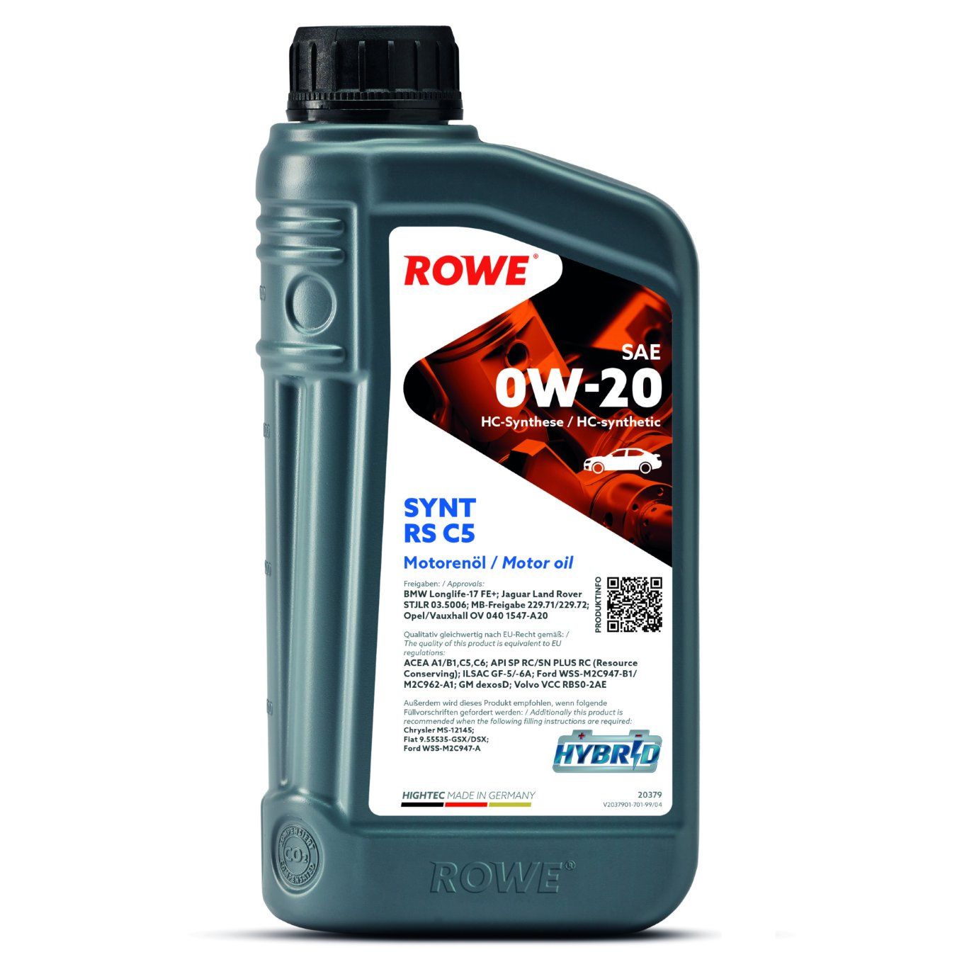 ulei de motor ROWE HIGHTEC SYNT RS C5 SAE 0W-20 20379-0010-99