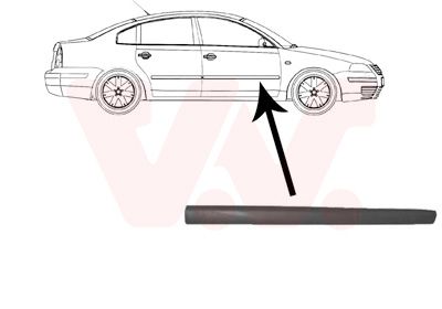 Ozdobná / ochranná lišta, dveře VAN WEZEL 5836424