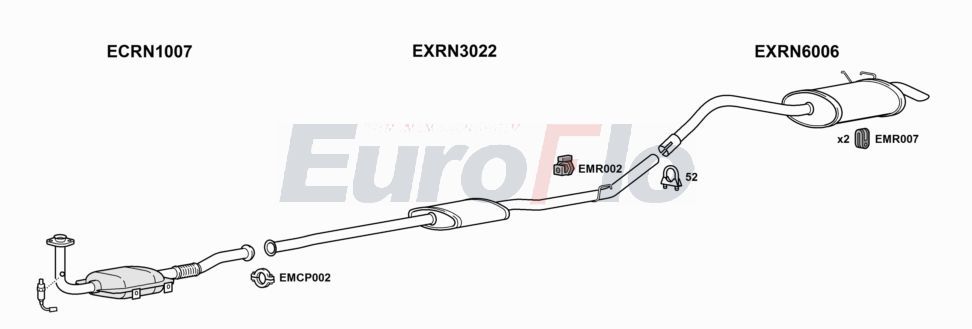 Układ wydechowy EUROFLO RNKAN147001A00