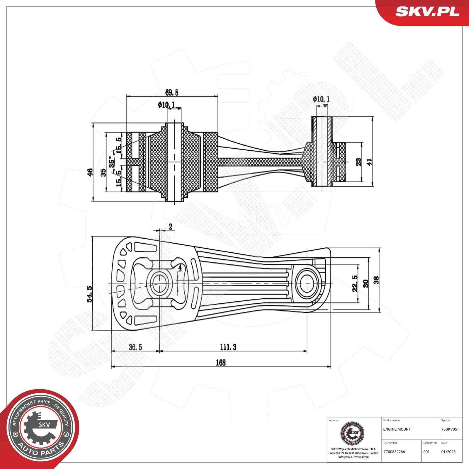 Suport motor ESEN SKV 75SKV051