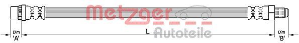 Przewód hamulcowy elastyczny METZGER AUTOTEILE 4110455