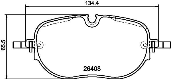 Zestaw klocków hamulcowych, hamulce tarczowe HELLA 8DB 355 042-671