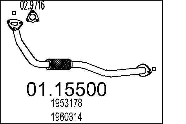 Výfuková trubka MTS 01.15500