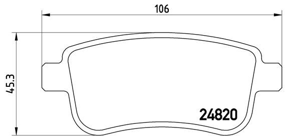 Zestaw klocków hamulcowych, hamulce tarczowe BREMBO P 68 041