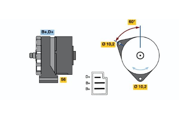 Alternator BOSCH 0 120 489 935