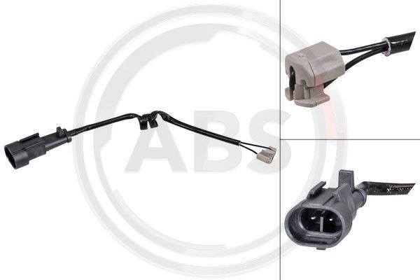 Styk ostrzegawczy, zużycie okładzin hamulcowych A.B.S. 39713