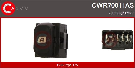 Spínač, zvedací zařízení oken CASCO CWR70011AS