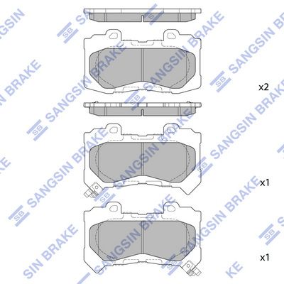 set placute frana,frana disc HI-Q SP4388