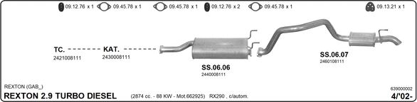 Układ wydechowy IMASAF 639000002