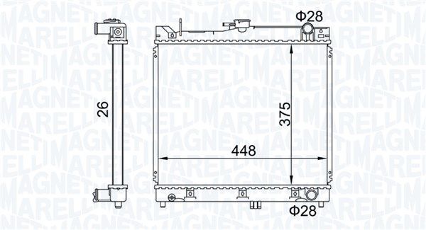 Levně Chladič, chlazení motoru MAGNETI MARELLI 350213192700