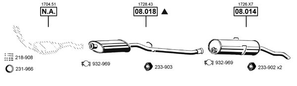 Układ wydechowy ASMET PE083065