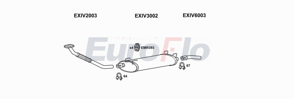 Układ wydechowy EUROFLO IVDAI28D7025C
