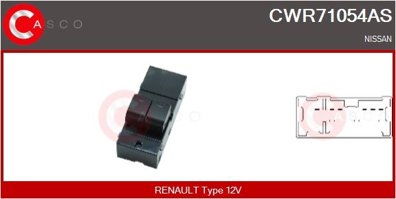 Spínač, zvedací zařízení oken CASCO CWR71054AS