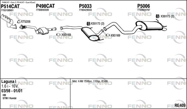 Układ wydechowy FENNO RE409