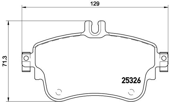 Zestaw klocków hamulcowych, hamulce tarczowe BREMBO P 50 094