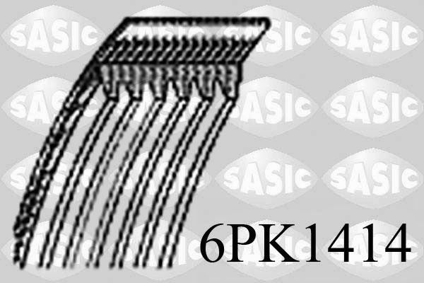 Pasek klinowy wielorowkowy SASIC 6PK1414