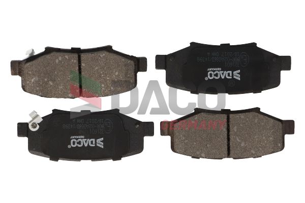 Zestaw klocków hamulcowych, hamulce tarczowe DACO GERMANY 321601