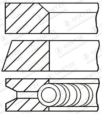 Sada pístních kroužků GOETZE ENGINE 08-502200-00