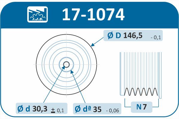 Levně Řemenice, klikový hřídel IJS GROUP 17-1074