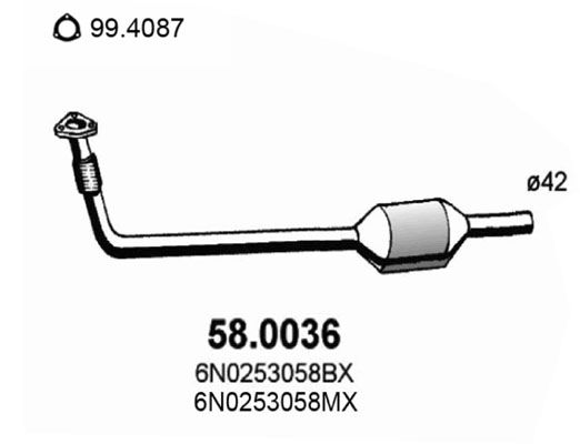 Katalizator ASSO 6N0253058BX