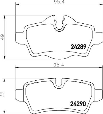 Sada brzdových platničiek kotúčovej brzdy HELLA PAGID 8DB 355 013-661