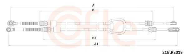 Tažné lanko, ruční převodovka COFLE 2CB.RE015