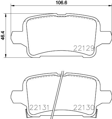 Sada brzdových destiček, kotoučová brzda HELLA PAGID 8DB 355 024-911