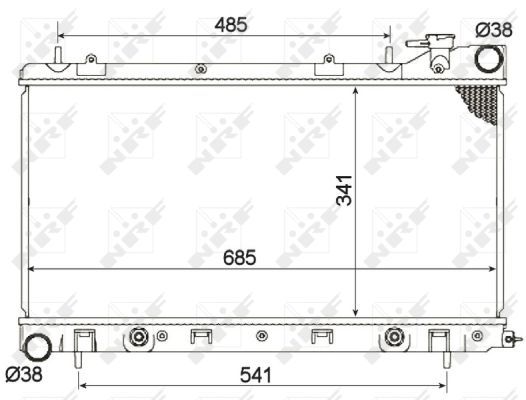 Levně Chladič, chlazení motoru NRF 53095