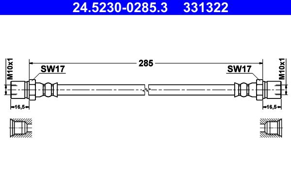 Brzdová hadice ATE 24.5230-0285.3