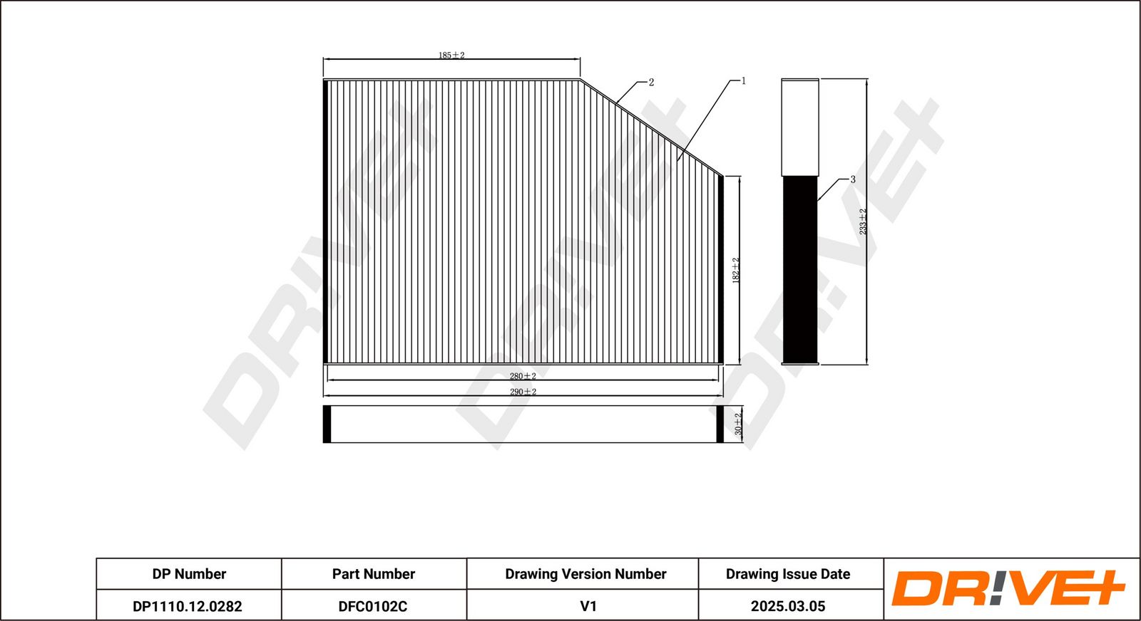 Filtru, aer habitaclu Dr!ve+ DP1110.12.0282