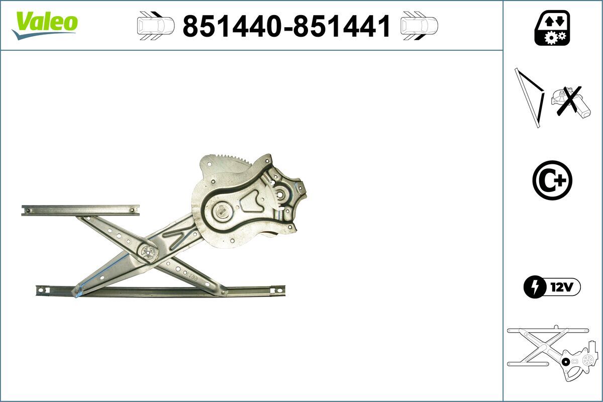 Mecanism actionare geam VALEO 851440