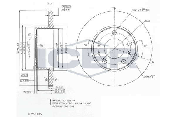 Tarcza hamulcowa ICER 78BD0020-2