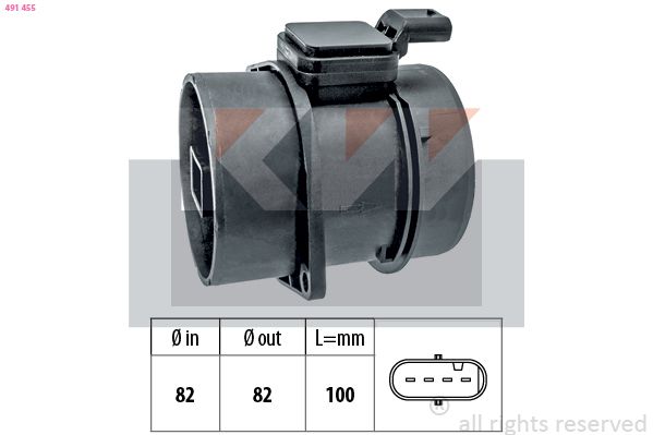 Przepływomierz masowy powietrza KW 491 455