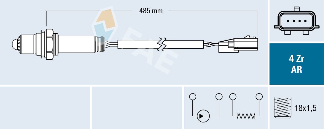 Sonda lambda FAE 75634