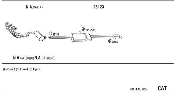 Układ wydechowy WALKER MBT16185