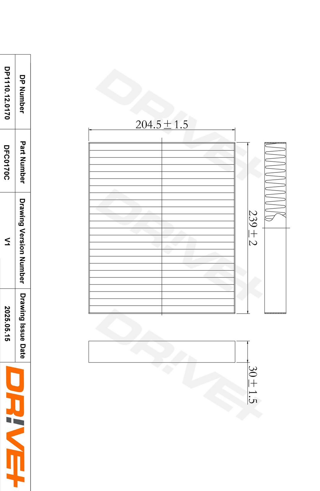 Filtru, aer habitaclu Dr!ve+ DP1110.12.0170