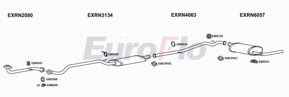 Układ wydechowy EUROFLO RNTRA207001C