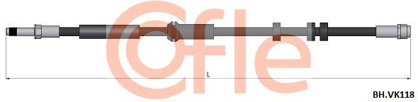 Przewód hamulcowy elastyczny COFLE 92.BH.VK118