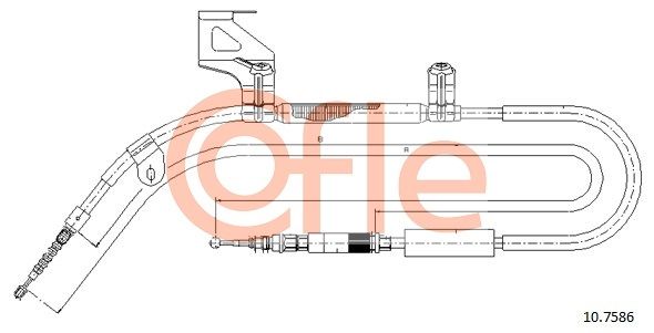 Cięgło, hamulec postojowy COFLE 10.7586